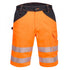 Kurze Warnschutzhose mit UV-Schutz, Orange / Gelb